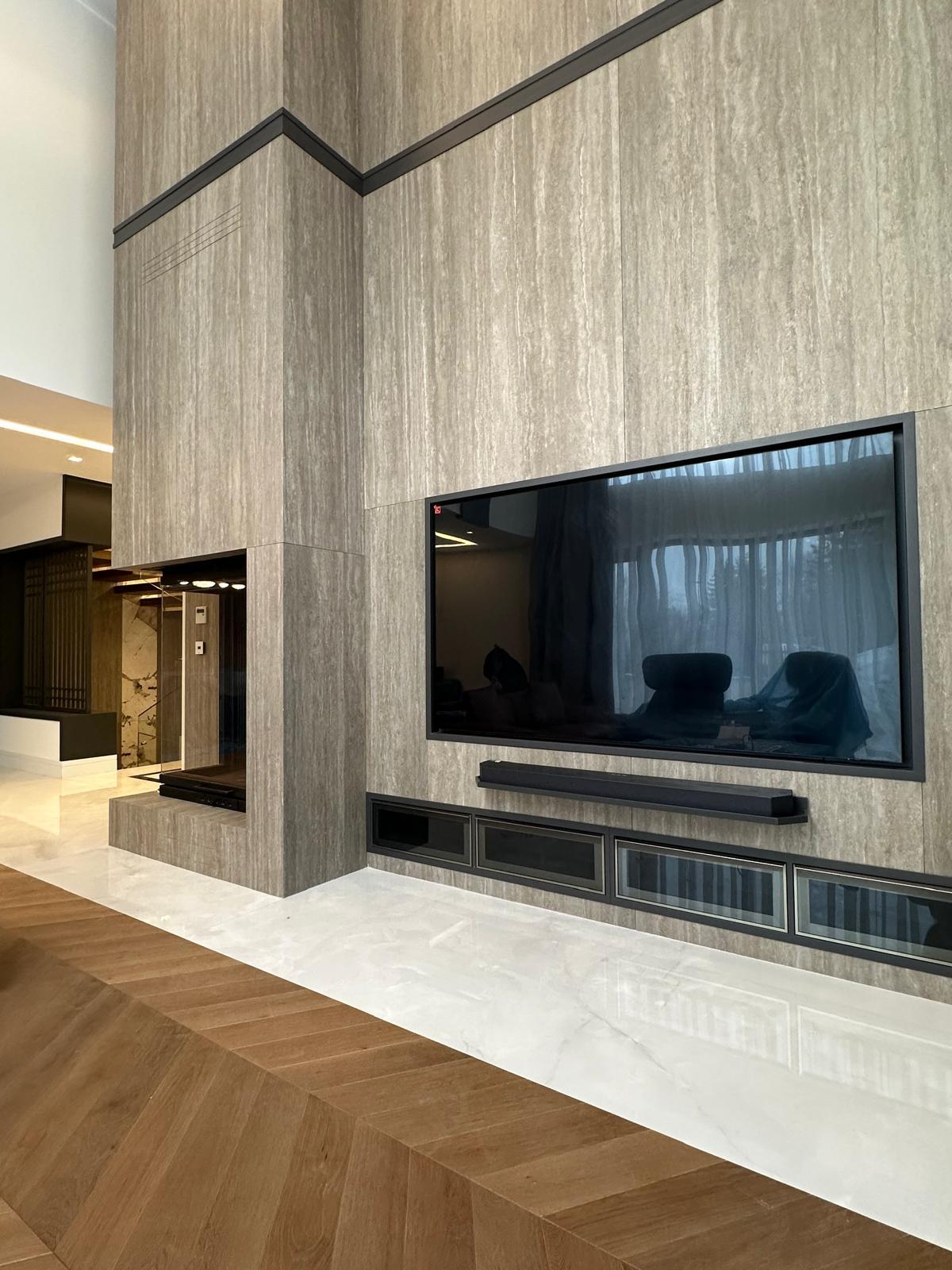 Özel Üretim 2 taraflı camlı şömine